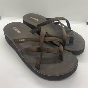 🌞Teva’s | Brown Strappy Mandalyn Wedge Sandals🌞